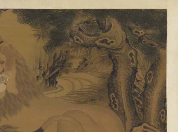 清人狻猊圖　軸