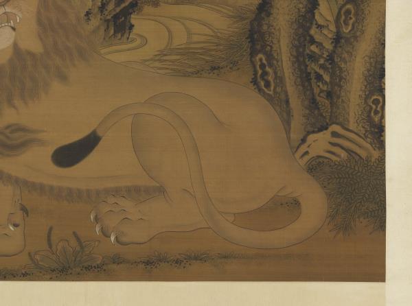 清人狻猊圖　軸