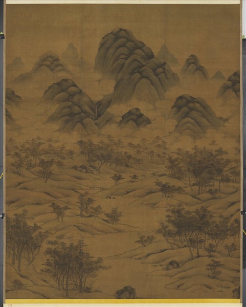 元人秋林瑞靄　軸