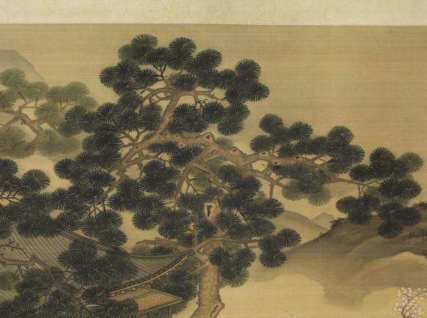 清黃應諶畫袪倦鬼文山水　軸