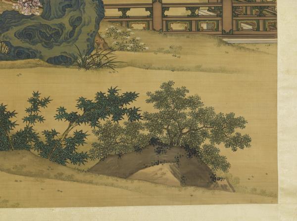 清黃應諶畫袪倦鬼文山水　軸