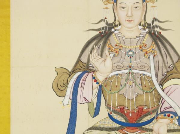 清丁觀鵬畫文殊像　軸