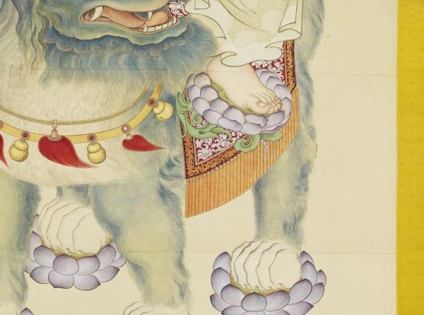 清丁觀鵬畫文殊像　軸