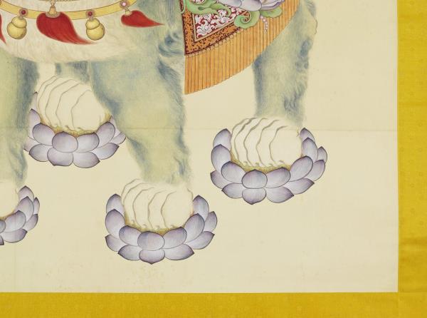 清丁觀鵬畫文殊像　軸