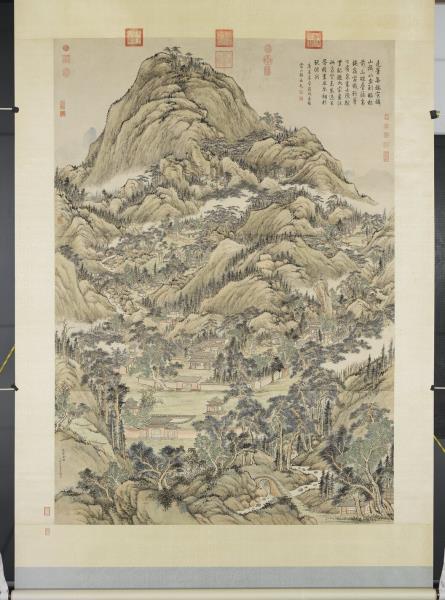 清錢維城棲霞全圖　軸