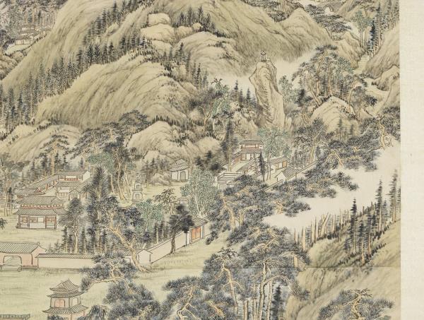 清錢維城棲霞全圖　軸