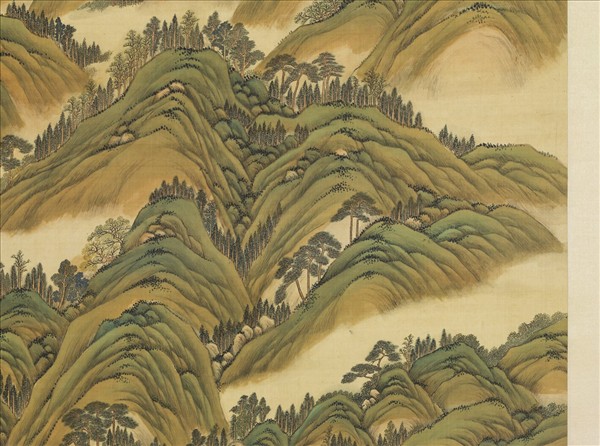 清姚文瀚袁瑛合筆盤山圖　軸