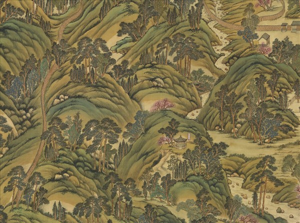 清姚文瀚袁瑛合筆盤山圖　軸