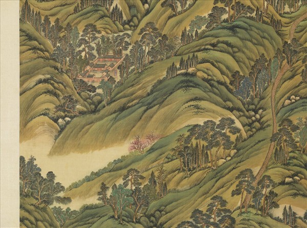 清姚文瀚袁瑛合筆盤山圖　軸