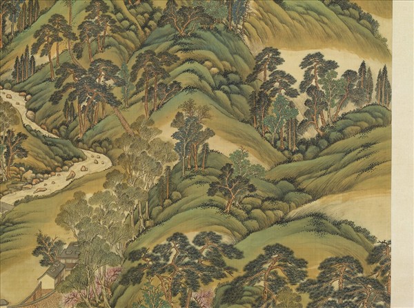 清姚文瀚袁瑛合筆盤山圖　軸