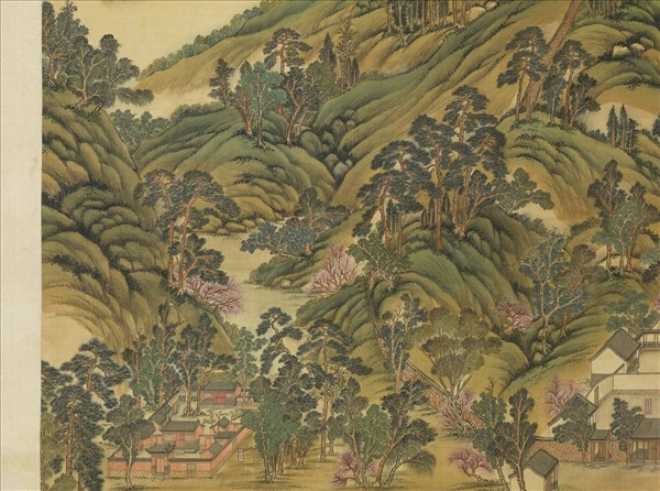 清姚文瀚袁瑛合筆盤山圖　軸