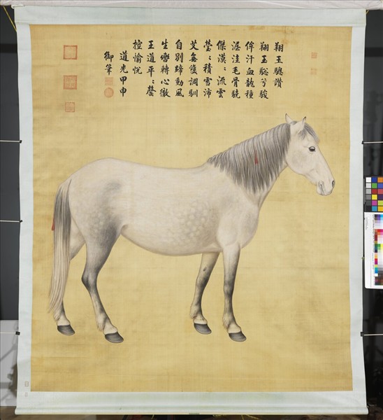 清宣宗御題畫馬　軸