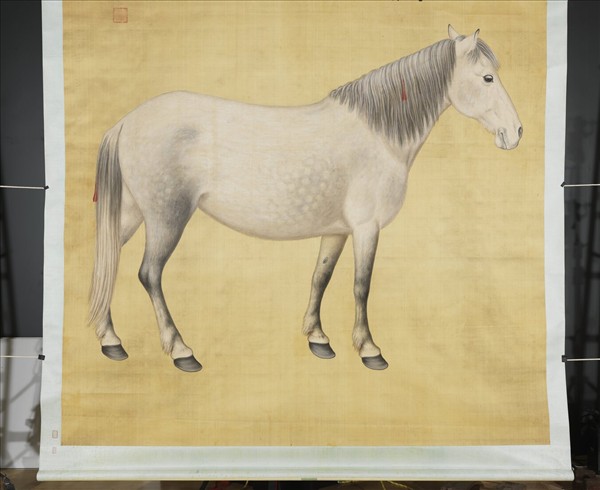 清宣宗御題畫馬　軸