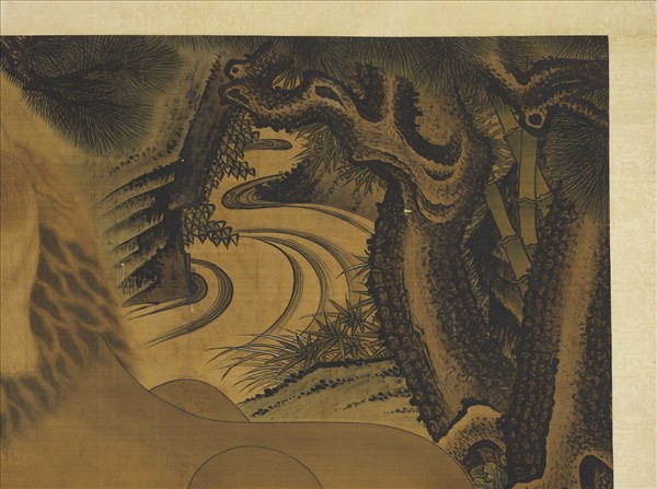 清張為邦畫狻猊　軸