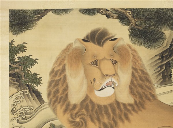 清張為邦畫狻猊　軸