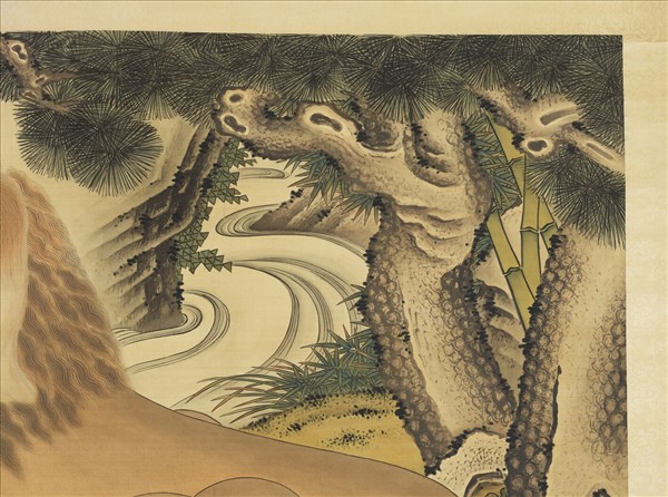 清張為邦畫狻猊　軸