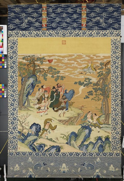 清緙絲群仙祝壽　軸