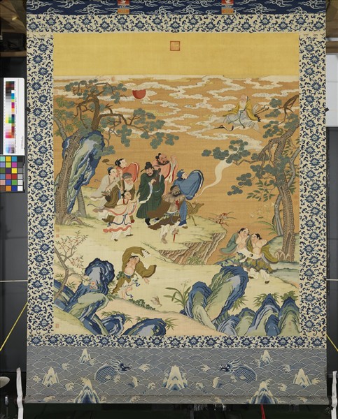 清緙絲群仙祝壽　軸