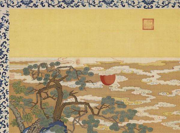 清緙絲群仙祝壽　軸