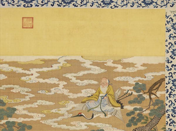 清緙絲群仙祝壽　軸