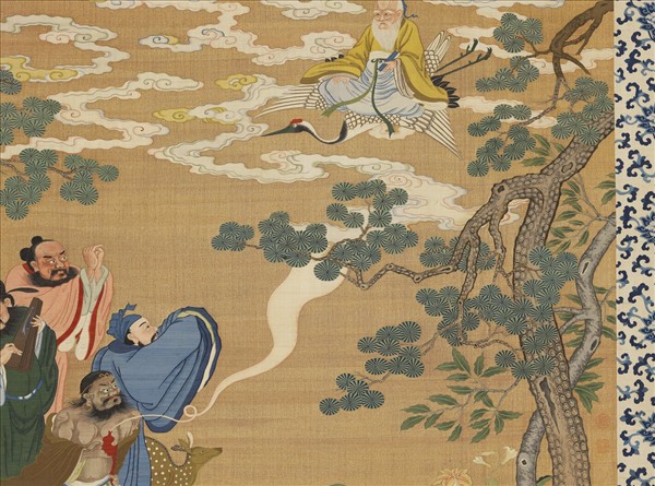 清緙絲群仙祝壽　軸