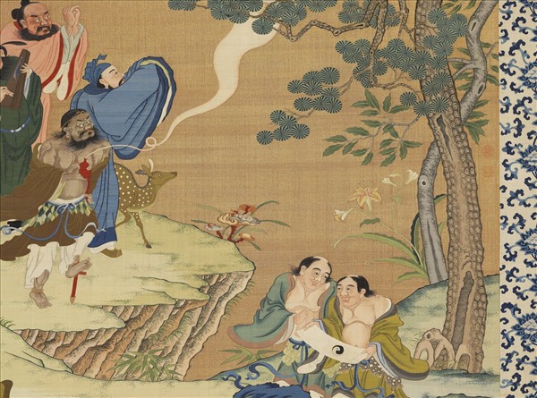 清緙絲群仙祝壽　軸