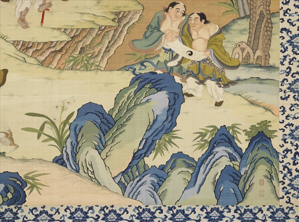 清緙絲群仙祝壽　軸