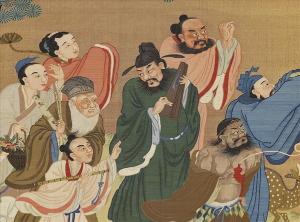 清緙絲群仙祝壽　軸