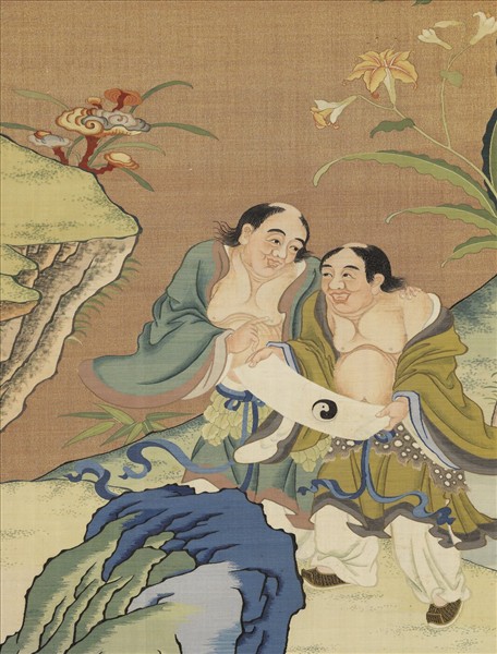 清緙絲群仙祝壽　軸