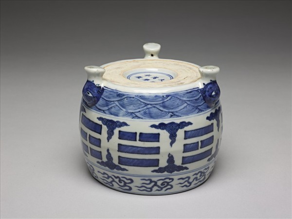 青花八卦紋三足爐