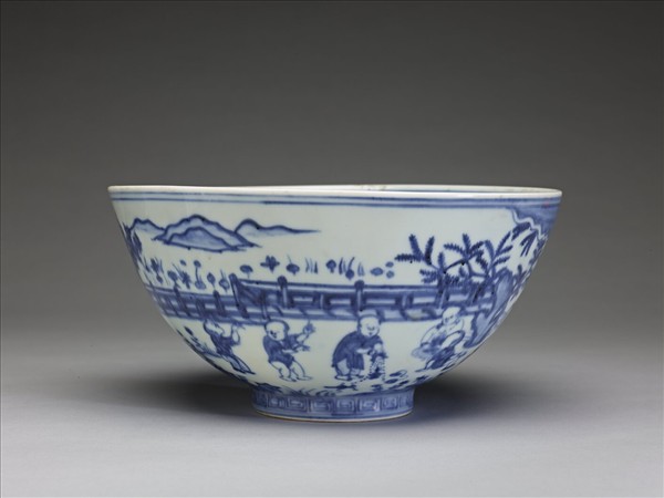 青花嬰戲圖碗
