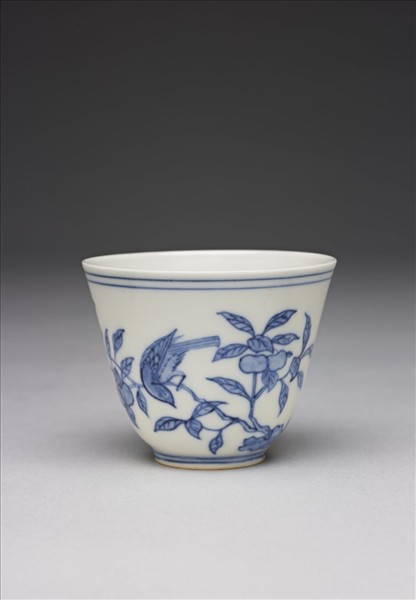 青花花鳥紋杯