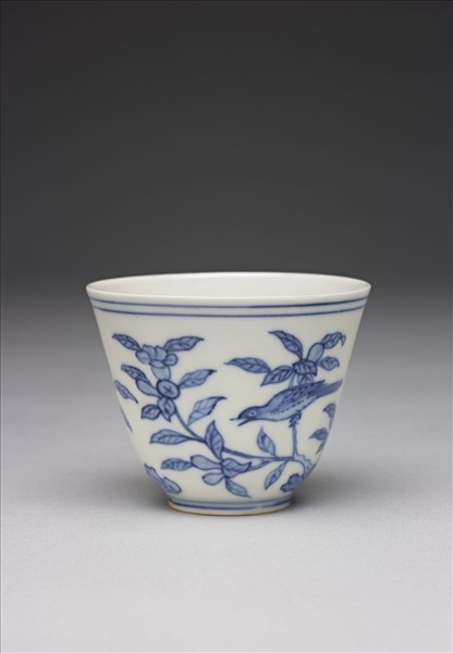 青花花鳥紋杯