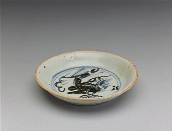 青花犀牛望月碟