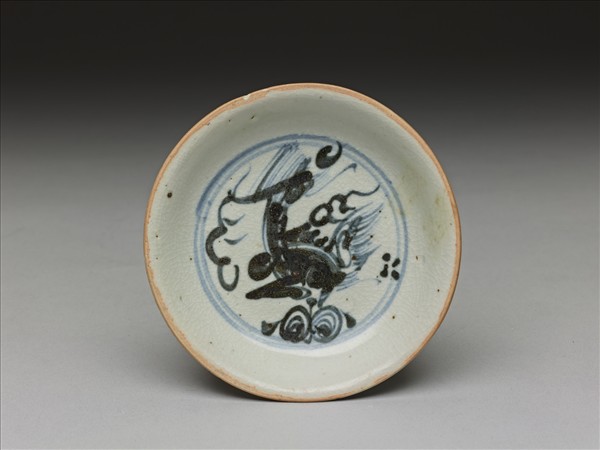 青花犀牛望月碟