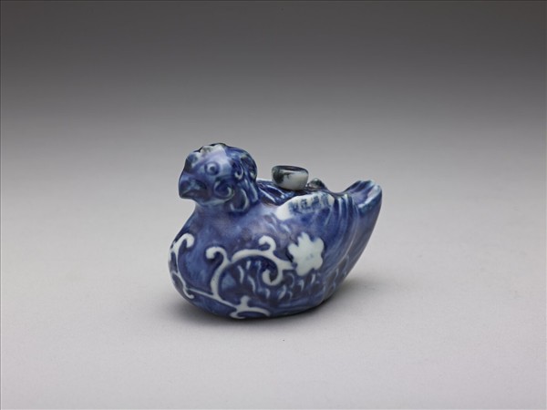 青花鴛鴦形硯滴