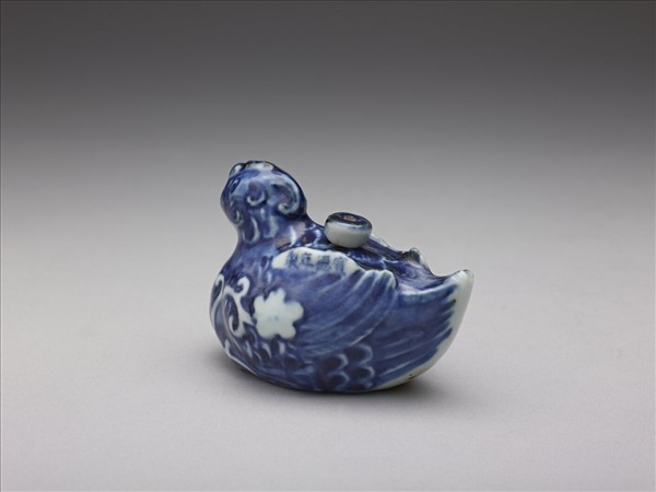青花鴛鴦形硯滴