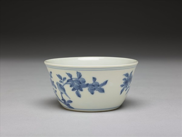 青花花鳥紋洗