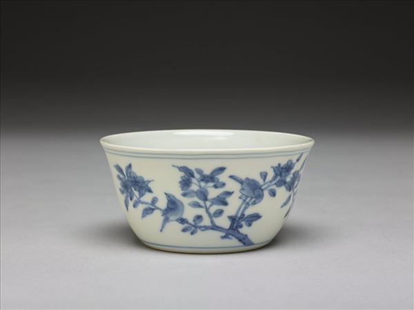 青花花鳥紋洗