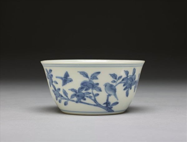 青花花鳥紋洗