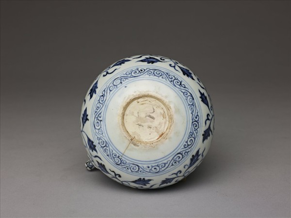 青花花卉紋花澆