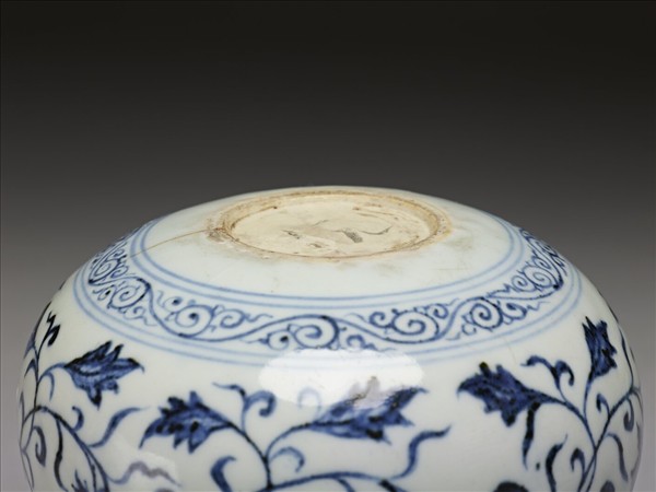 青花花卉紋花澆