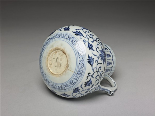 青花花卉紋花澆