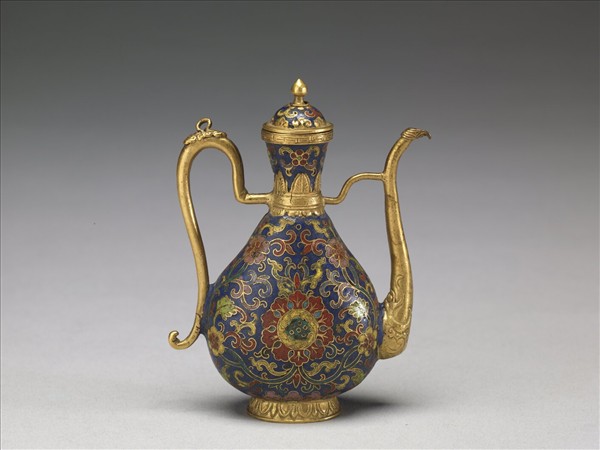 掐絲琺瑯番蓮紋執壺