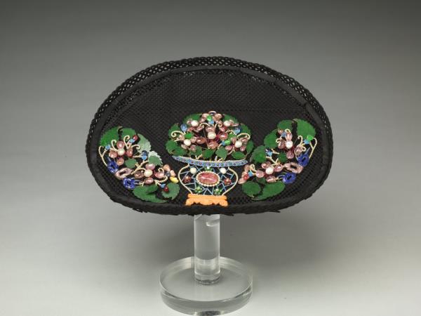 嵌珠寶翠玉花卉鈿子