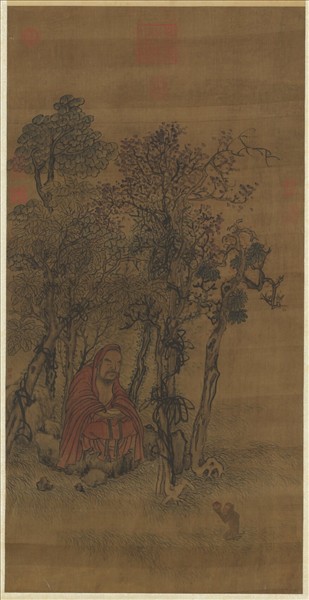 明趙壽猿猴獻壽　軸