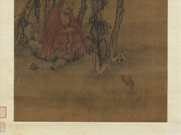 明趙壽猿猴獻壽　軸