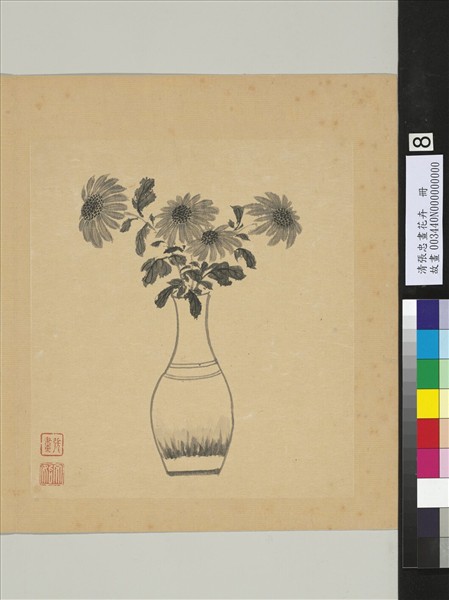 清張忠畫花卉　冊　菊花