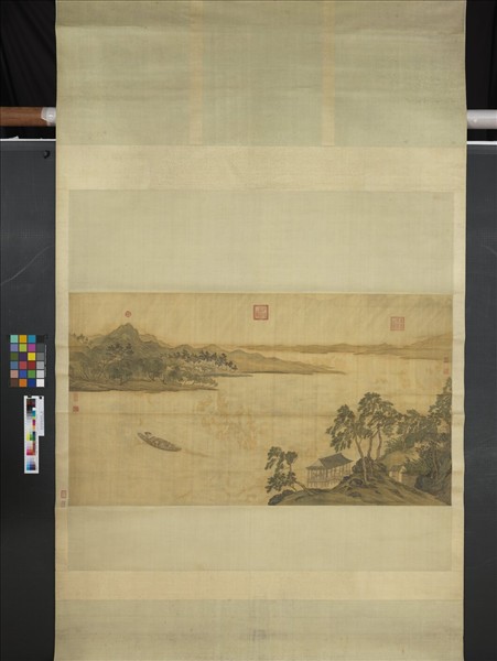 清高其佩風雨歸舟　軸