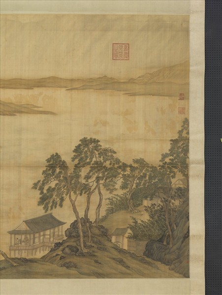 清高其佩風雨歸舟　軸